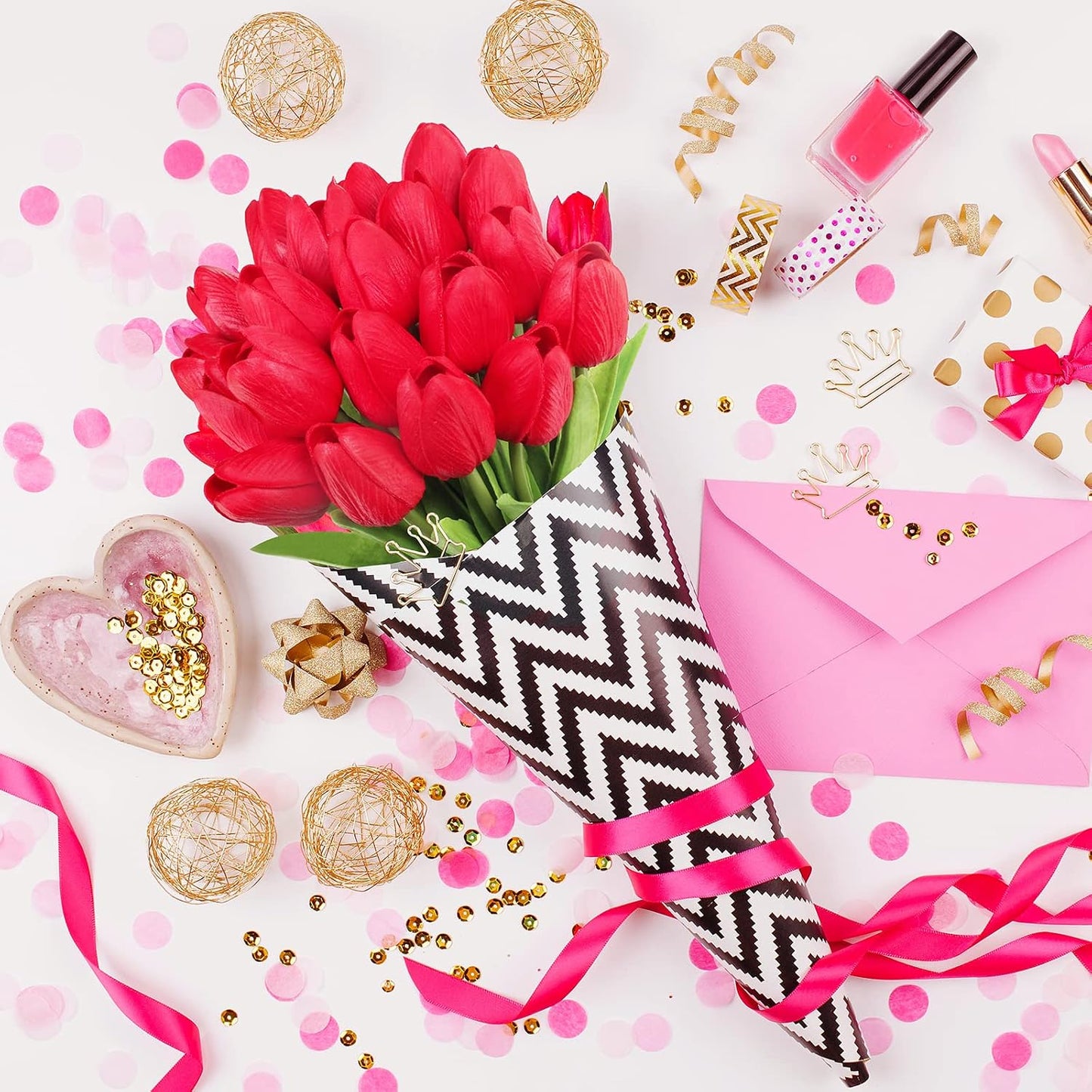 Artificial tulip flowers (10 pcs)