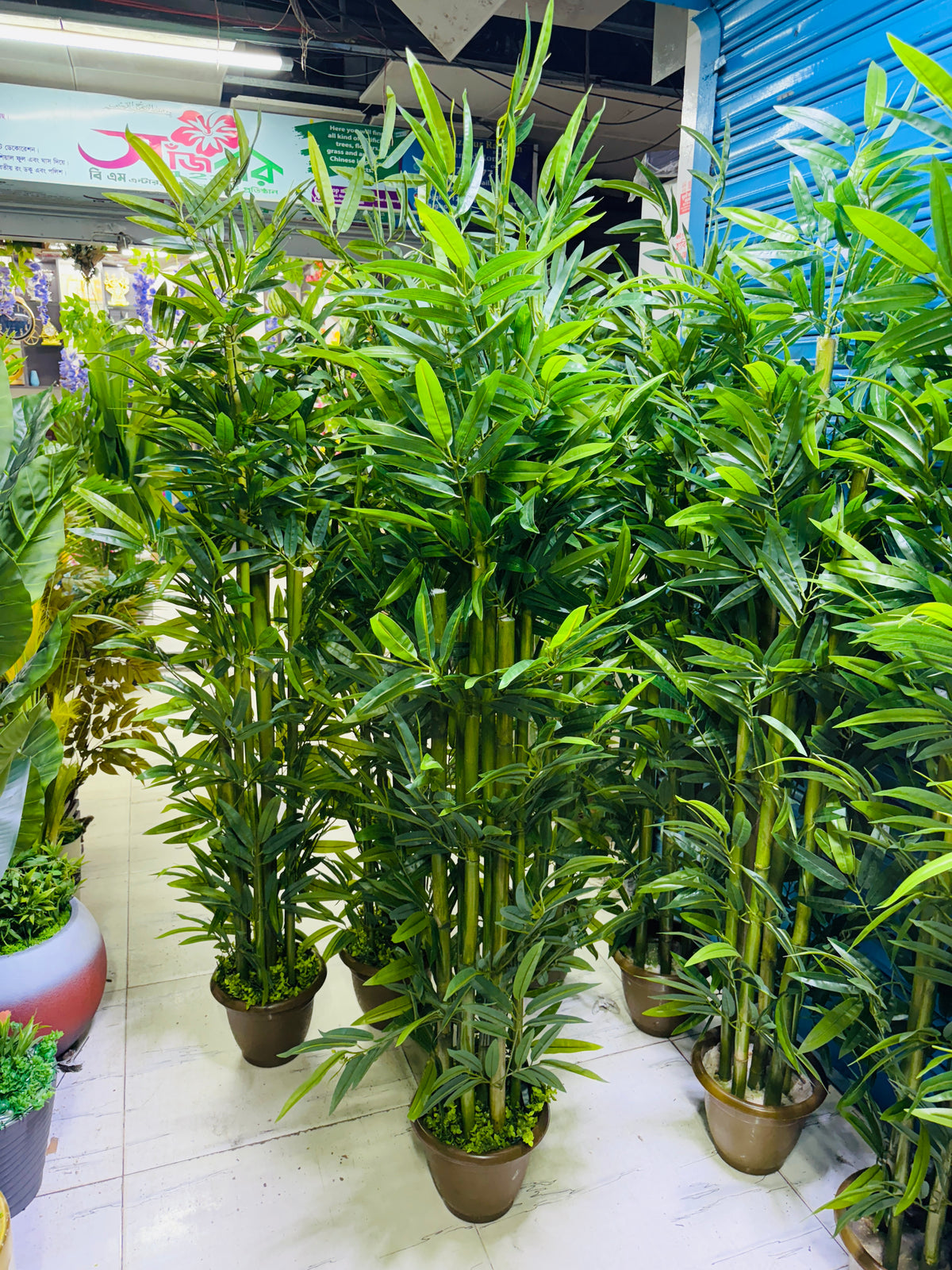 Chinese imported artificial rubber leaves bamboo tree 6 Feet+