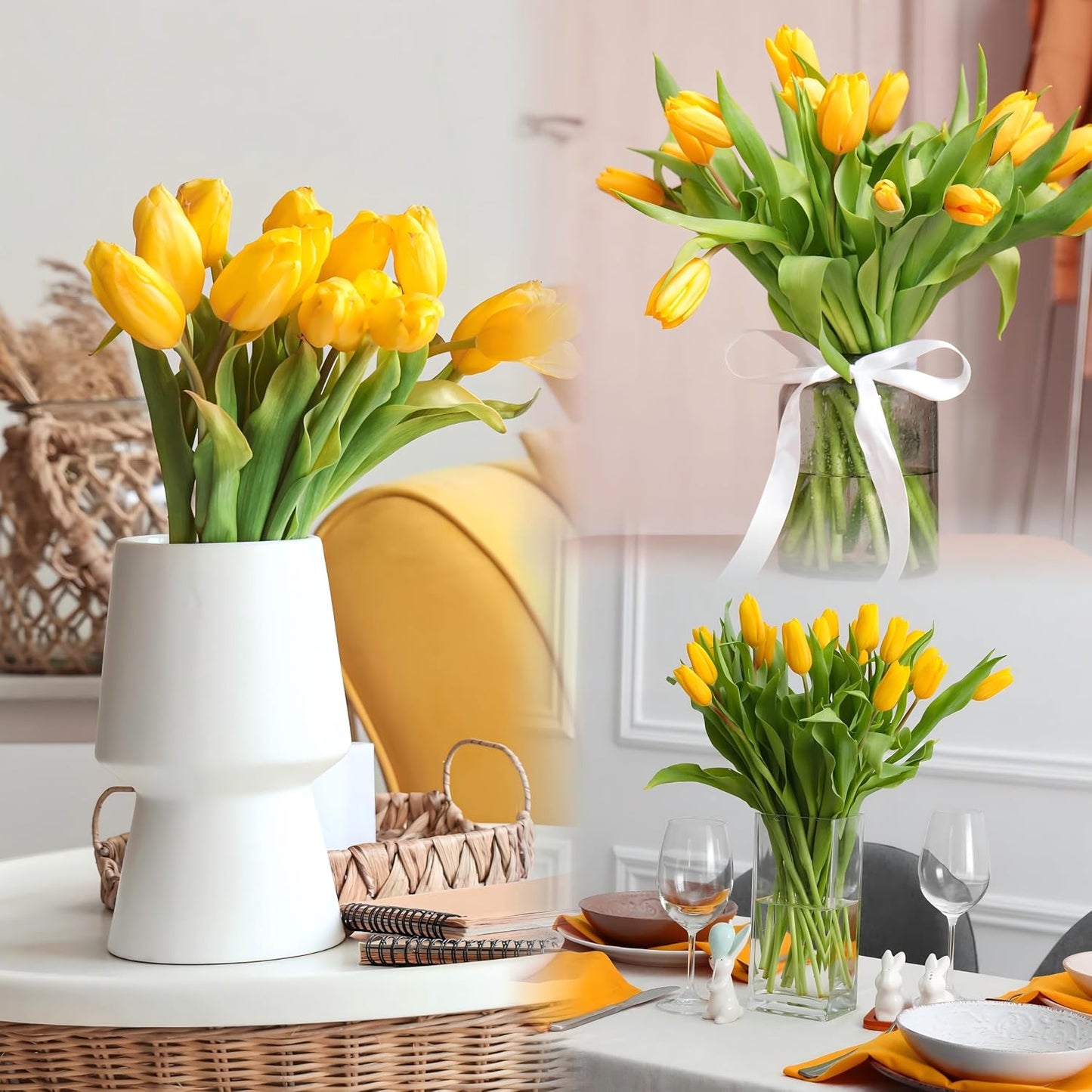 Artificial tulip flowers (10 pcs)