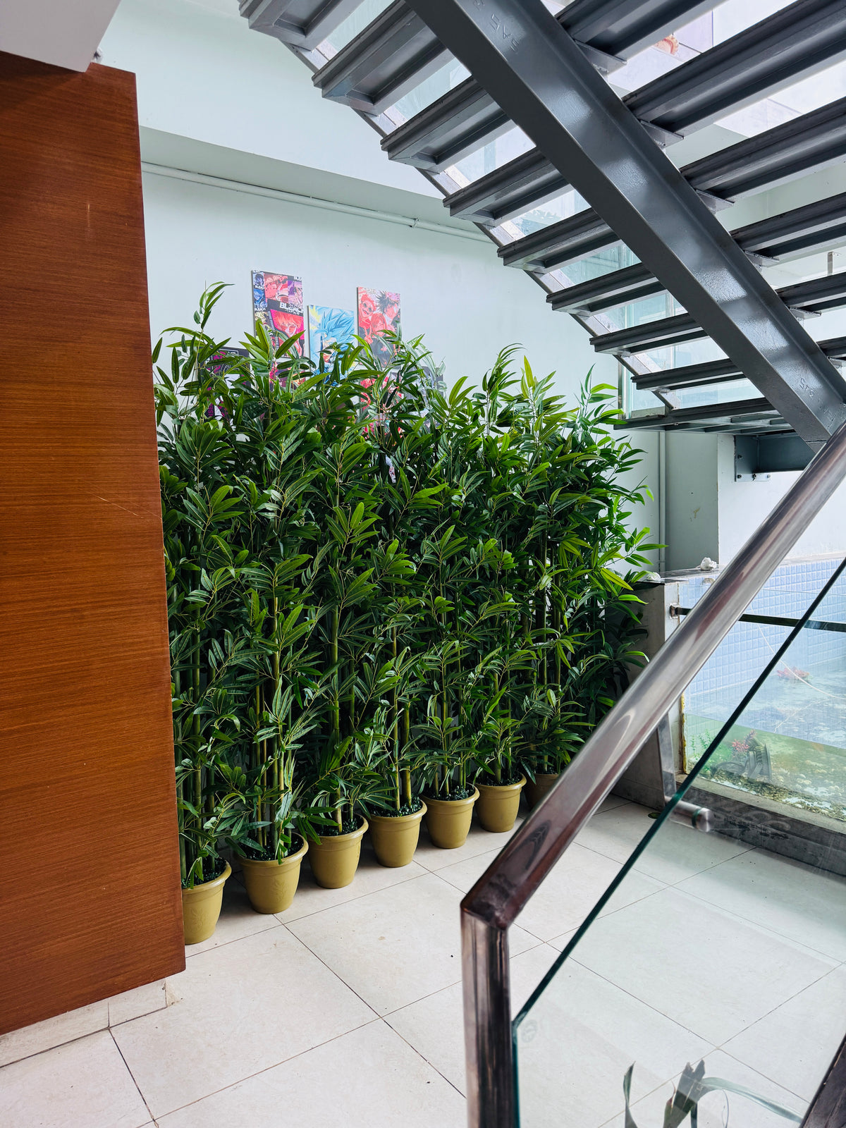 Chinese imported artificial rubber leaves bamboo tree 6 Feet+