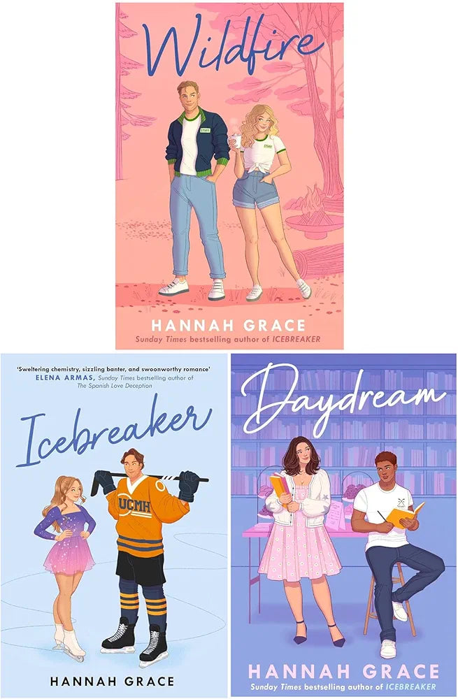 The Maple Hills Series 3 Book Collection Set By Hannah Grace (Icebreaker, Wildfire & Daydream)